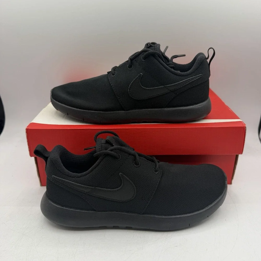 Nike Roshe One PS Running Shoes Youth Big Kids Sz 3 Y Black Sneakers 749427-031